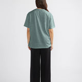 ENA PELLY - Jessie Oversized Tee Tigers Eye - Washed Dark Sage Green