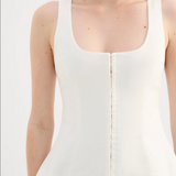 NUDE LUCY - Quinn Linen Vest - White