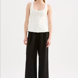 NUDE LUCY - Quinn Linen Vest - White