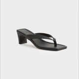 NUDE LUCY - Gael Leather Heel - Black