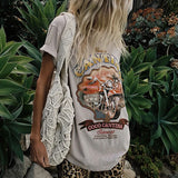 SPELL - Coco Cantina Biker Tee - Taupe