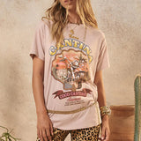 SPELL - Coco Cantina Biker Tee - Taupe