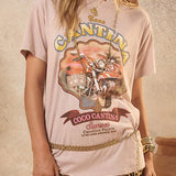 SPELL - Coco Cantina Biker Tee - Taupe