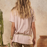 SPELL - Coco Cantina Biker Tee - Taupe