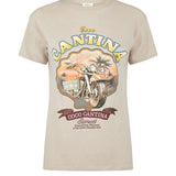 SPELL - Coco Cantina Biker Tee - Taupe