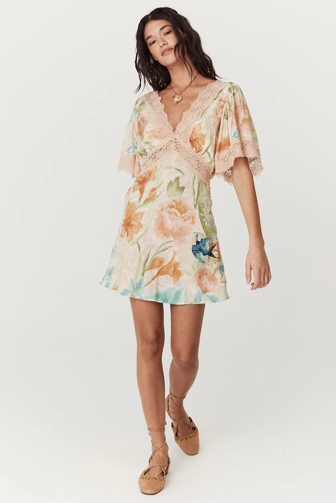 SPELL - Painter's Lace Mini Dress