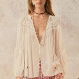 SPELL - Teodora Blouse - White Smoke