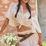 SPELL - Free Love Lace Crop - Vintage Cream