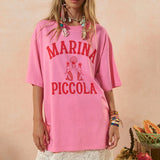 SPELL - Marina Piccola Oversized Biker Tee - Cosmos Pink