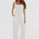 TOAST SOCIETY - Straight Track Pants - White