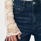ROWIE - Tonya Rose Lace Top - Creme