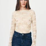 ROWIE - Tonya Rose Lace Top - Creme