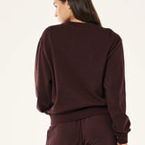 P.E NATION - Heads Up Boucle Sweat - Mahogany