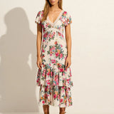 AUGUSTE - Allison Midi Dress - Iris Floral