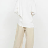 BEC + BRIDGE - Silo L/S Top - White/Ink