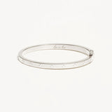 BY CHARLOTTE - Live in Love Hinged Bracelet | Silver