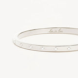 BY CHARLOTTE - Live in Love Hinged Bracelet | Silver