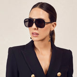 VALLEY EYEWEAR - Bang Bang - Gloss Black w. Gold Metal / Black Gradient Lens