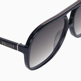 VALLEY EYEWEAR - Bang Bang - Gloss Black w. Gold Metal / Black Gradient Lens