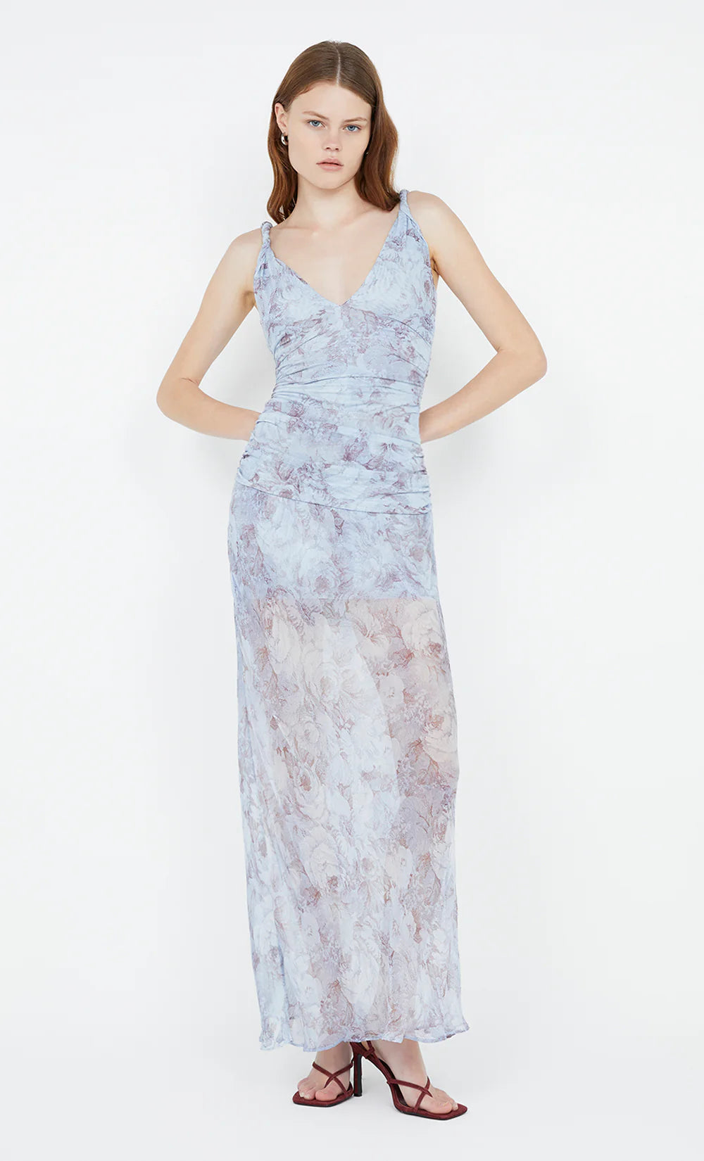 BEC + BRIDGE - Danica V Neck Dress - Chambray Rose Gigi Belle Boutique BEC + BRIDGE - Danica V Neck Dress - Chambray Rose Gigi Belle Boutique