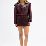 BÜBISH - Kara Faux Leather Jacket - Cherry