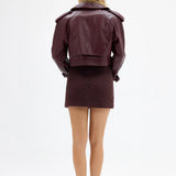 BÜBISH - Kara Faux Leather Jacket - Cherry