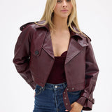 BÜBISH - Kara Faux Leather Jacket - Cherry