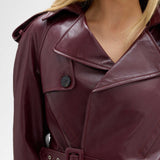 BÜBISH - Kara Faux Leather Jacket - Cherry