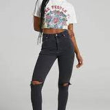 ABRAND - A High Skinny Ankle Basher - Graphite Rip