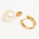BY CHARLOTTE - Embrace Stillness Pearl Hoops | Gold