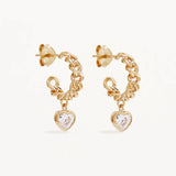 BY CHARLOTTE - Radiant Heart Curb Hoops