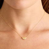 BY CHARLOTTE - 14K Mini Gold Lotus Necklace - Solid Gold