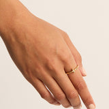 BY CHARLOTTE - Live in Light Ring - Gold Vermeil