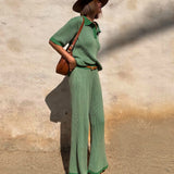 SANCIA - The Serin Knit Top - Matcha