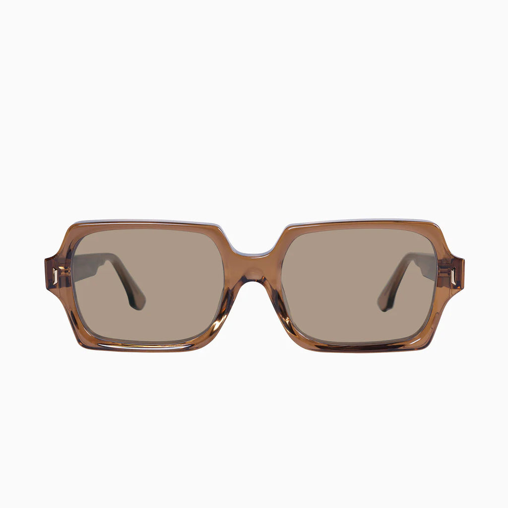 Valley Eyewear - Liberty - Transparent Cedar w. Gold Metal / Brown Gradient Lense
