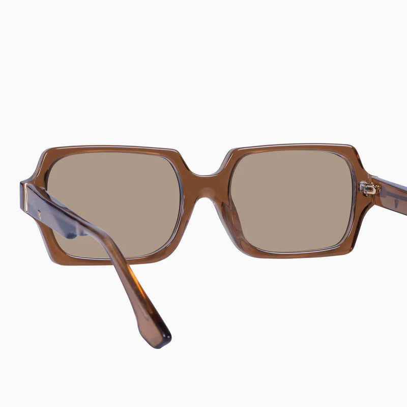 Valley Eyewear - Liberty - Transparent Cedar w. Gold Metal / Brown Gradient Lense