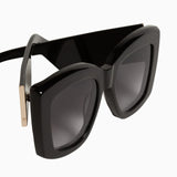 VALLEY EYEWEAR - Coltrane - Gloss Black w. Gold Metal Trim / Black Lens