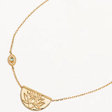 BY CHARLOTTE - Eye Of Peace Lotus Necklace - 18K Gold Vermeil