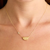BY CHARLOTTE - Eye Of Peace Lotus Necklace - 18K Gold Vermeil
