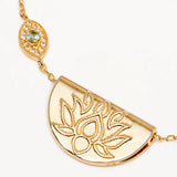 BY CHARLOTTE - Eye Of Peace Lotus Necklace - 18K Gold Vermeil