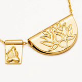 BY CHARLOTTE - Lotus & Little Buddha Necklace