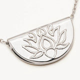 By Charlotte - Lotus Short Necklace - Silver