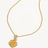 BY CHARLOTTE - Birth Flower Necklace - November - Peony | Gold