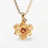 BY CHARLOTTE - Birth Flower Necklace - December - Narcissus | Gold