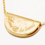 BY CHARLOTTE - Lotus Birthstone Necklace - January - Garnet | Gold
