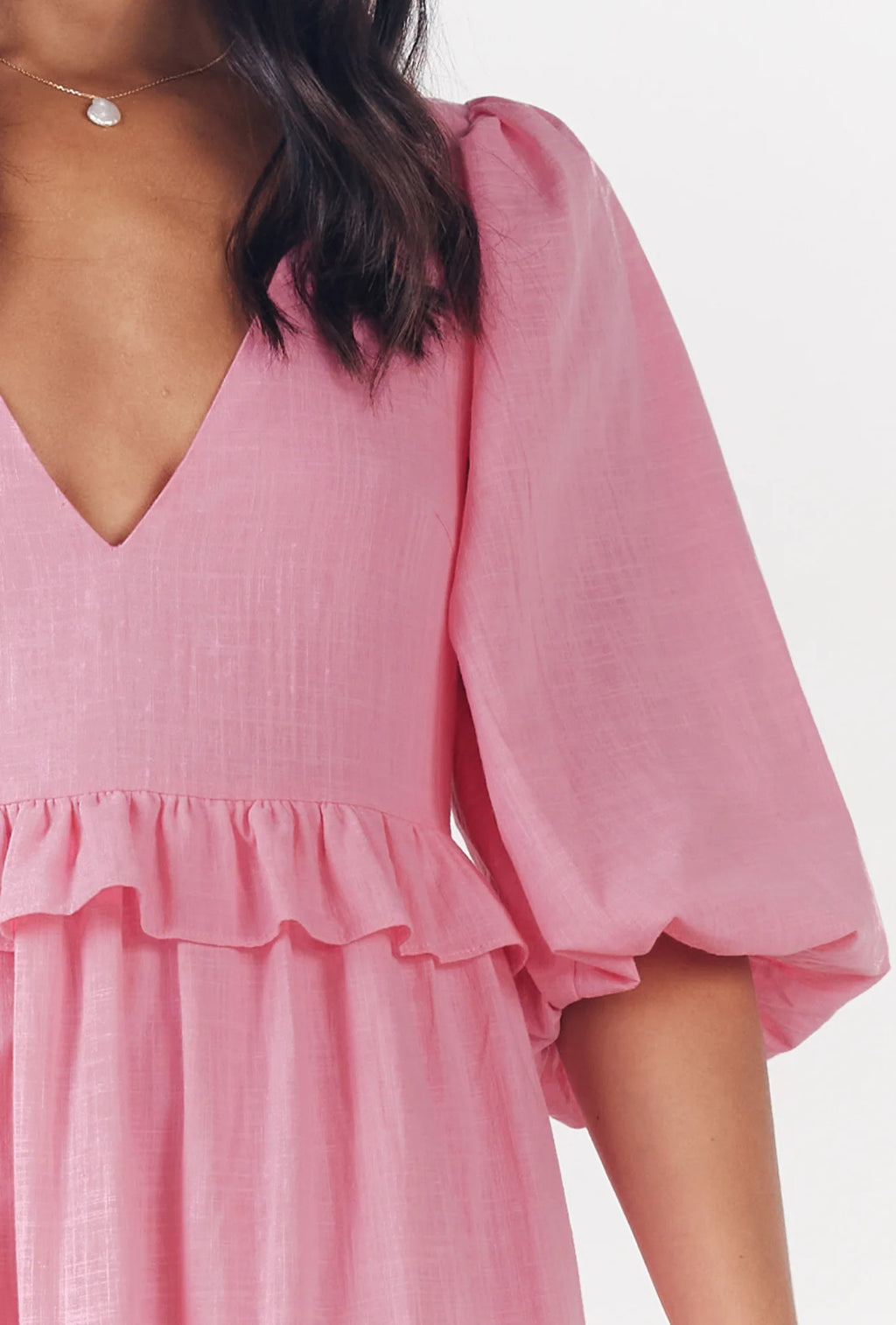 Girl and The Sun - Oceanside Midi Dress - Bright Pink