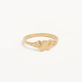 BY CHARLOTTE - Forever Intertwined Heart Signet Ring | Gold