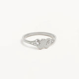 BY CHARLOTTE - Forever Intertwined Heart Signet Ring | Silver