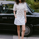 ROWIE - Jessica Cargo Mini Skirt - Bone