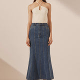 SHONA JOY - Godet Flared Midi Skirt